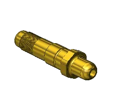 Threaded Inlet Nipple, Western #86, CGA 350, 1/2-27UNS, 2.5"