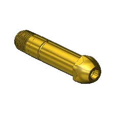 Threaded Inlet Nipple, Western #15-8, CGA 500 510 580 590, 1/4NPTM, 2.5"