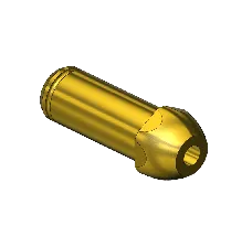 Western #15-8M1 - Countersunk Nipple, CGA 500/CGA 510/CGA 580/CGA 590,, 1/4"RECESS
