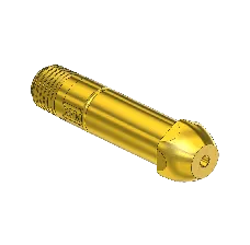 Check Valve Nipple for Installed Filter, CGA 500/CGA 510/CGA 580/CGA 590,1/4NPTM,2.5"L