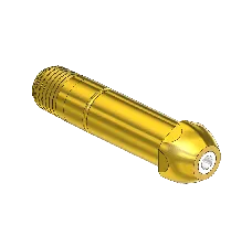 Threaded Inlet Nipple, For Installed Filter, Western #15-8SF, CGA 500 510 580 590, 1/4NPTM,2.5"