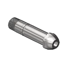 Threaded Inlet Nipple, CGA 510/ CGA 580/ CGA 590, 1/4NPTM, 2.5"LG