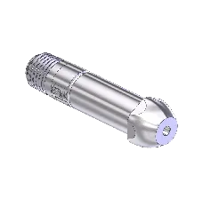Countersunk Nipple, CGA 510/ CGA 580/ CGA 590, 1/4NPTM, 2.5"LG