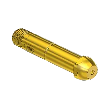 Countersunk Nipple, CGA 500/CGA 510/CGA 580/CGA 590,1/4NPTM,3"LNG