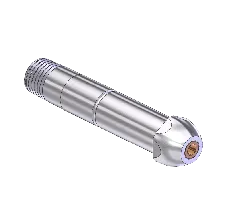 Threaded Inlet Nipple, For Installed Filter, CGA 500 510 580 590,1/4'' NPTM, 3"