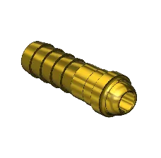 Western #20 - Barb Hose Nipple, B-SIZE, 1-7/16"LNG, 3/8"ID