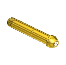 Threaded Inlet Nipple, Western #15-4SF, CGA 500 510 580 590, 1/4'' NPTM, 3.5"