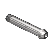 Nipple, CGA 500/CGA 510/CGA 580/CGA 590, 1/4NPTM, 3.5"L