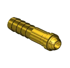 Western #20-A - Barb Hose Nipple, B-SIZE, 1-3/4"LNG, 3/8"ID
