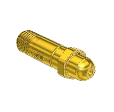Nipple, CGA 540, 1/4NPTM, 2.125"LNG