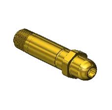 Western #66 - Nipple, CGA 540/ CGA 555, 1/4NPTM, 2.5"LNG