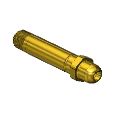 Western #69 - Nipple, CGA 540/ CGA 555, 1/4NPTM, 3"LNG