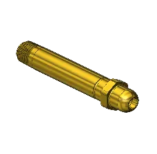 Nipple, CGA 540/ CGA 555, 1/4NPTM, 3.5"LNG