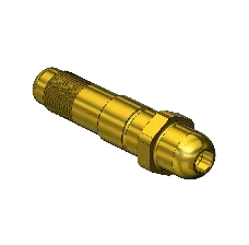 Nipple CGA 540 / 555, 1/2-27 UNS, 2.5" LNG. (Western #67) 