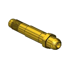 Nipple, CGA 540/ CGA 555,1/2-27 UNS, 3" LNG.
