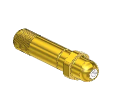 Western #65-SF - Nipple, CGA 540/ CGA 555, 9/16-25 UNS, 2.5" LNG