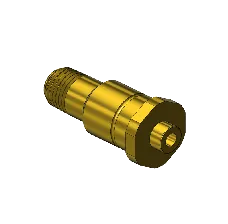 Western #603 - Nipple, CGA 660, 1/4 NPTM. 1.75" LNG