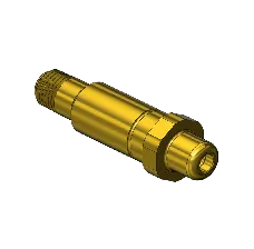Nipple, CGA 677, 1/4 NPTM, 3.0" LNG