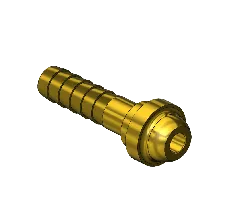 Western #C-20 - Barb Hose Nipple, C-SIZE, 2"LNG, 3/8"ID