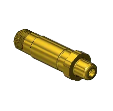 Nipple, CGA 677, 3/8 NPTM, 3"LNG