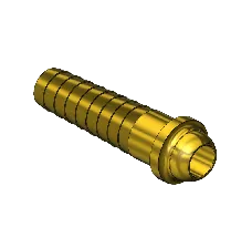 Western #D-18 - Barb Hose Nipple, D-SIZE, 3-1/2"LNG, 3/4"ID