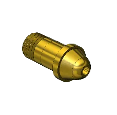 Threaded Inlet Nipple, Western #305-3A, CGA 200, 1/8 NPTM, 1.25"