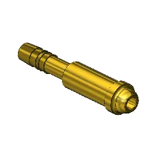 Western #AW-47 - Inert Arc Barb Hose Nipple, B SIZE, 1/4" BARB X 2.25"LNG