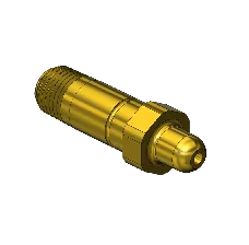 Threaded Inlet Nipple, CGA 326, 1/4NPTM, 2.125"LNG