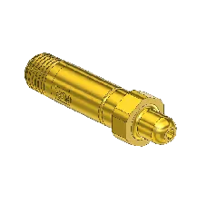 Check Valve for Installed Filter Nipple, CGA 326, 1/4NPTM, 2.5"LNG