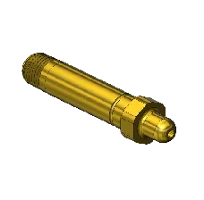 Nipple, CGA 326, 1/4NPTM, 3"LNG