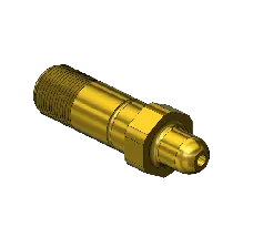 Nipple, CGA 326, 9/16-25 UNS-EXT, 2.125"LG