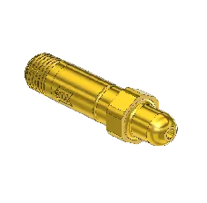 Western #14-3CV - Countersunk Nipple, CGA 346, 1/4NPTM, 2.5"LNG