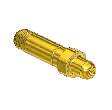Threaded Inlet Nipple, For Installed Filter, Western #14-3SF, CGA 346, 1/4NPTM, 2.5"