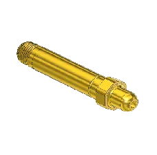 Threaded Inlet Nipple (For Installed Filter), CGA 346, 1/4'' NPTM, 3.5"