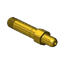 Threaded Inlet Nipple (Western 347-3) CGA 347, 1/4 NPTM, 3"