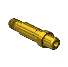 Nipple, CGA 577, 1/4 NPTM, 3" LNG