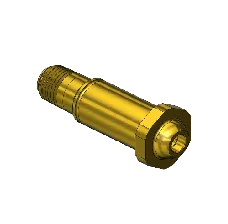 Nipple, CGA 680/CGA 695/CGA 702, 1/4NPTM, 2.5"LG