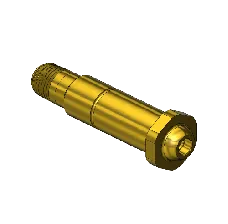 Western #680-3 - Nipple, CGA 680/CGA 695/CGA 702, 1/4NPTM, 3"LNG