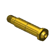 Nipple,  CGA 680/CGA 695/CGA 702, 1/4NPTM, 3.5"LG