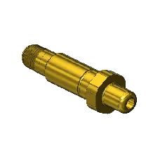 Nipple, CGA 701, 1/4NPTM, 3"LNG