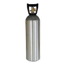 Industrial Gas Cylinder + Valve + Carry Handle, 60 Cubic Ft