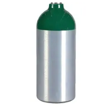 Aluminum Medical Oxygen (O2) Cylinder - No Valve - 9.0 Cubic Foot