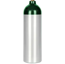 Aluminum Medical Oxygen (O2) Cylinder - No Valve - 22 Cubic Foot