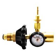 Latex / Mylar Self-Sealing Balloon Inflator + Hand Tight Connection + Contents Gauge 