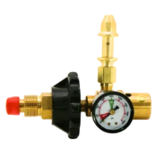 Latex Balloon Inflator, Mixes HELIUM & AIR + Hand Tight Connection + Contents Gauge